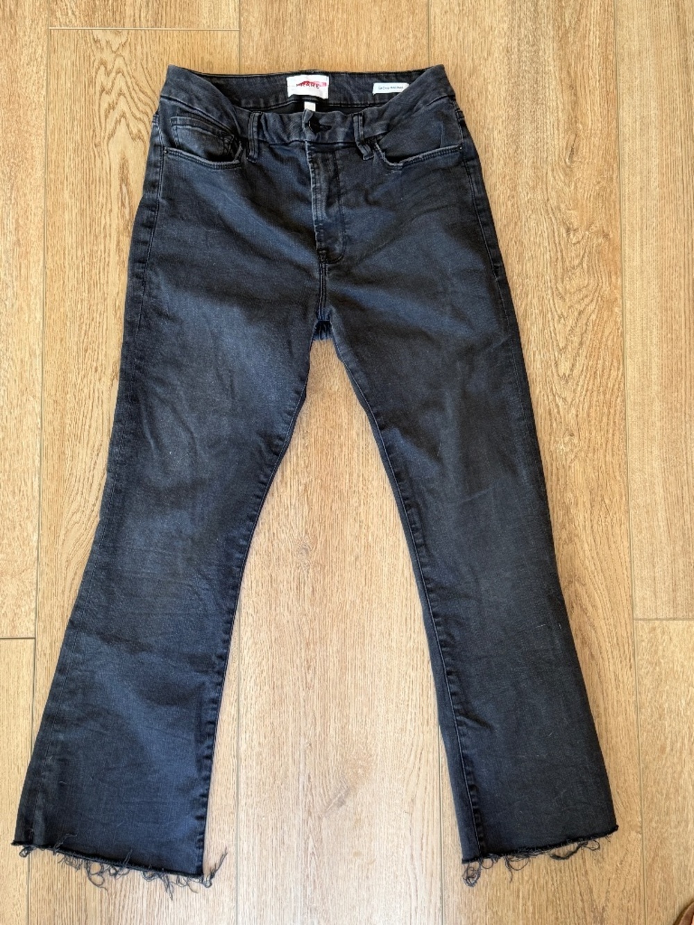FRAME size 30 Le Crop Mini Boot Black Jeans